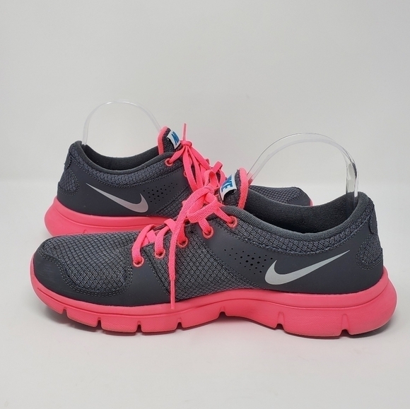 NIKE FLEX EXPERIENCE RN RUNNING SHOES SNEAKERS WOMEN SIZE 10 GREY & PINK ACTIVE - Picture 5 of 12
